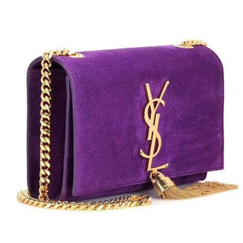 ysl bags purple|YSL purple denim bag.